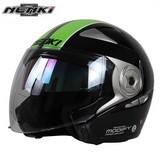 Open Face Helmet Vintage Style Cruiser Chopper Touring Scooter Dot Dual Visor Sun Shield Lens